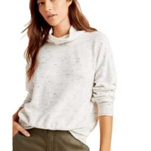 Anthropologie Cream and Black Turtleneck Sweater